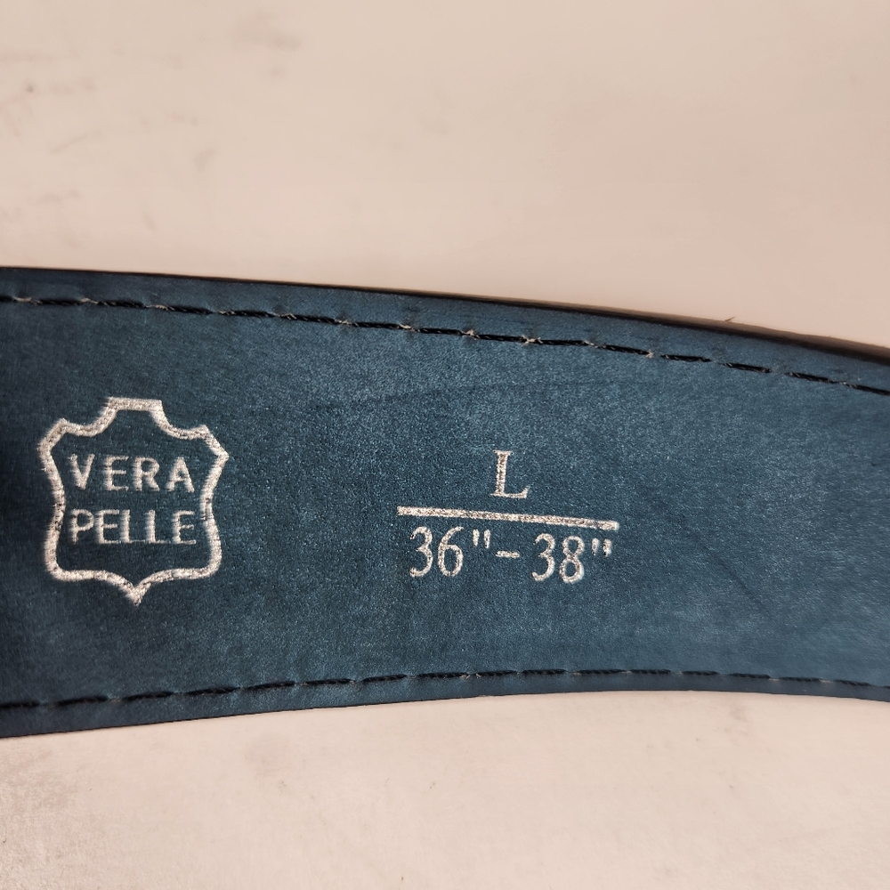 MARVEL Men's Belt Large Black Skull Vera Pelle Leather 36 - 38 Inch Grunge Goth - Picture 4 of 8